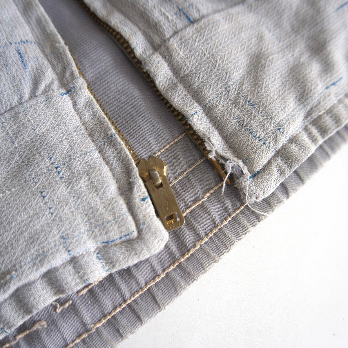 SERVAL 50s Vintage Kasuri Rayon Gabardine Reversible Size M