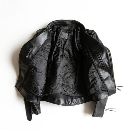 KADOYA Heavy Leather Double Biker Riders Jacket Size 3L
