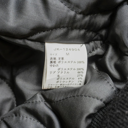VAN JAC All Leather Varsity Jacket w/ Patches Size M
