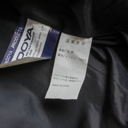 KADOYA Heavy Leather Double Biker Riders Jacket Size 3L