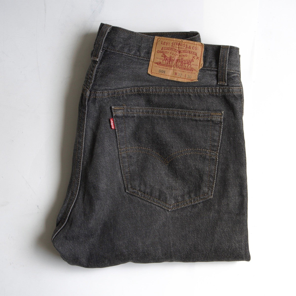 LEVI'S 90s USA 501 Pre-Dyed Black Denim Jeans Size 32×30