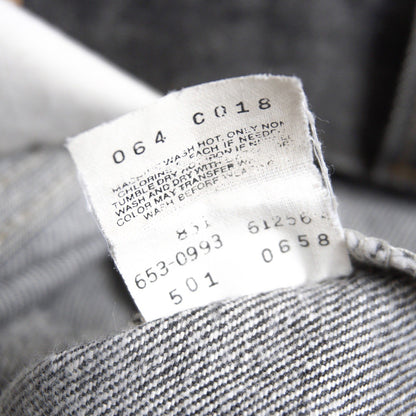 LEVI'S 90s USA 501 Pre-Dyed Black Denim Jeans Size 32×30