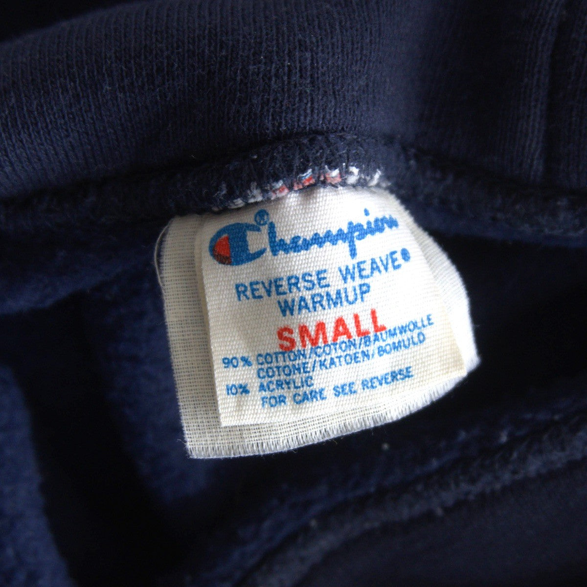 CHAMPION 80s College Logo Reverse Weave Hoodie Size S
