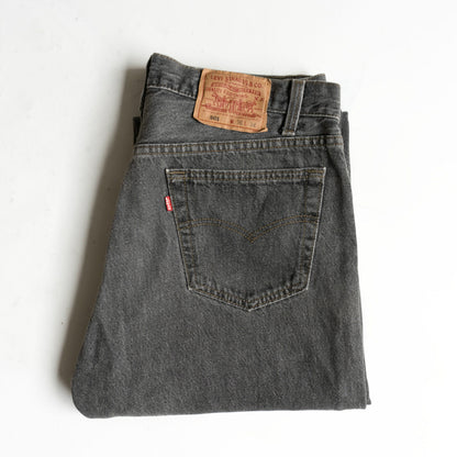 LEVI'S 90s USA 501 Pre-Dyed Black Denim Jeans Size 36×34
