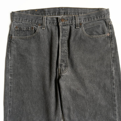 LEVI'S 90s USA 501 Pre-Dyed Black Denim Jeans Size 36×34