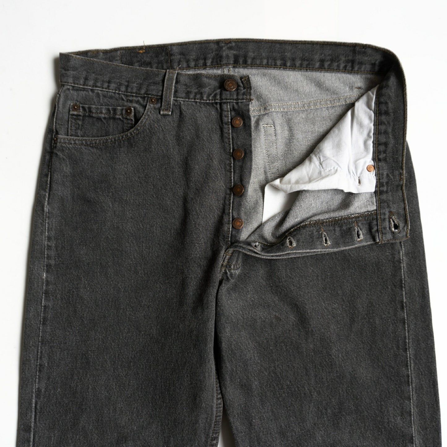 LEVI'S 90s USA 501 Pre-Dyed Black Denim Jeans Size 36×34