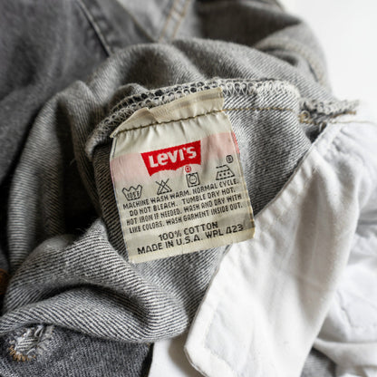 LEVI'S 90s USA 501 Pre-Dyed Black Denim Jeans Size 36×34