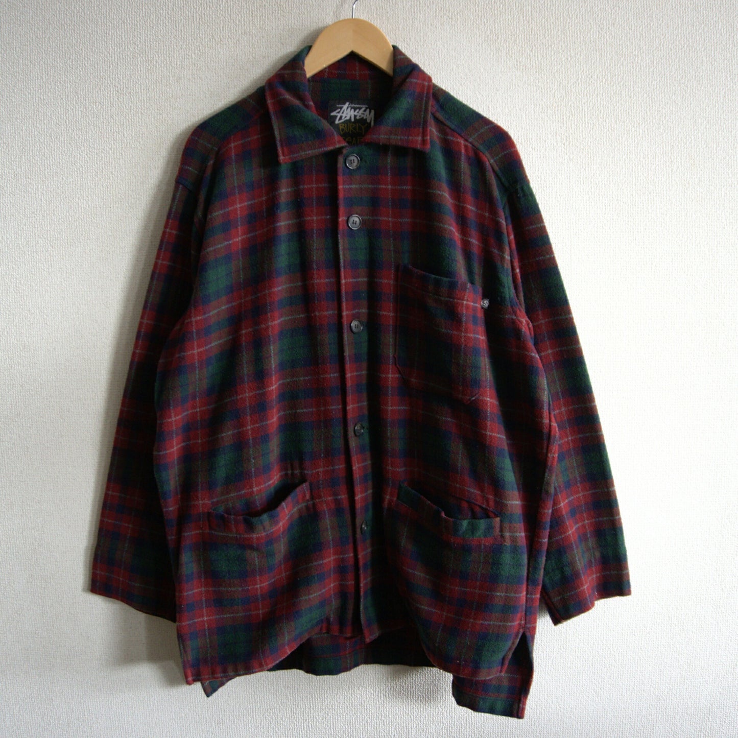 OLD STUSSY 90s Wool Check Jacket Size M
