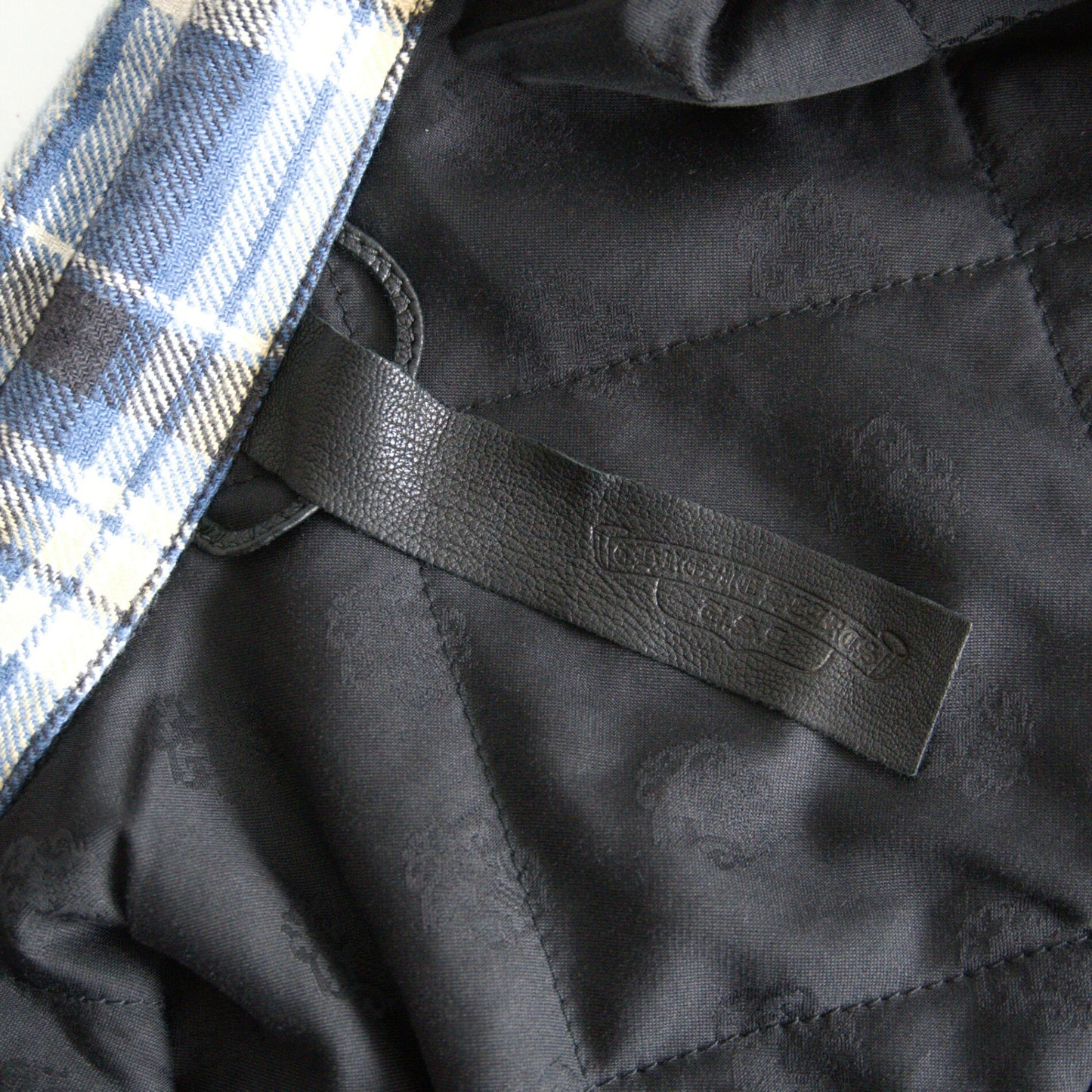 CHROME HEARTS Y NOT WORK DOG Flannel Check Shacket Size L