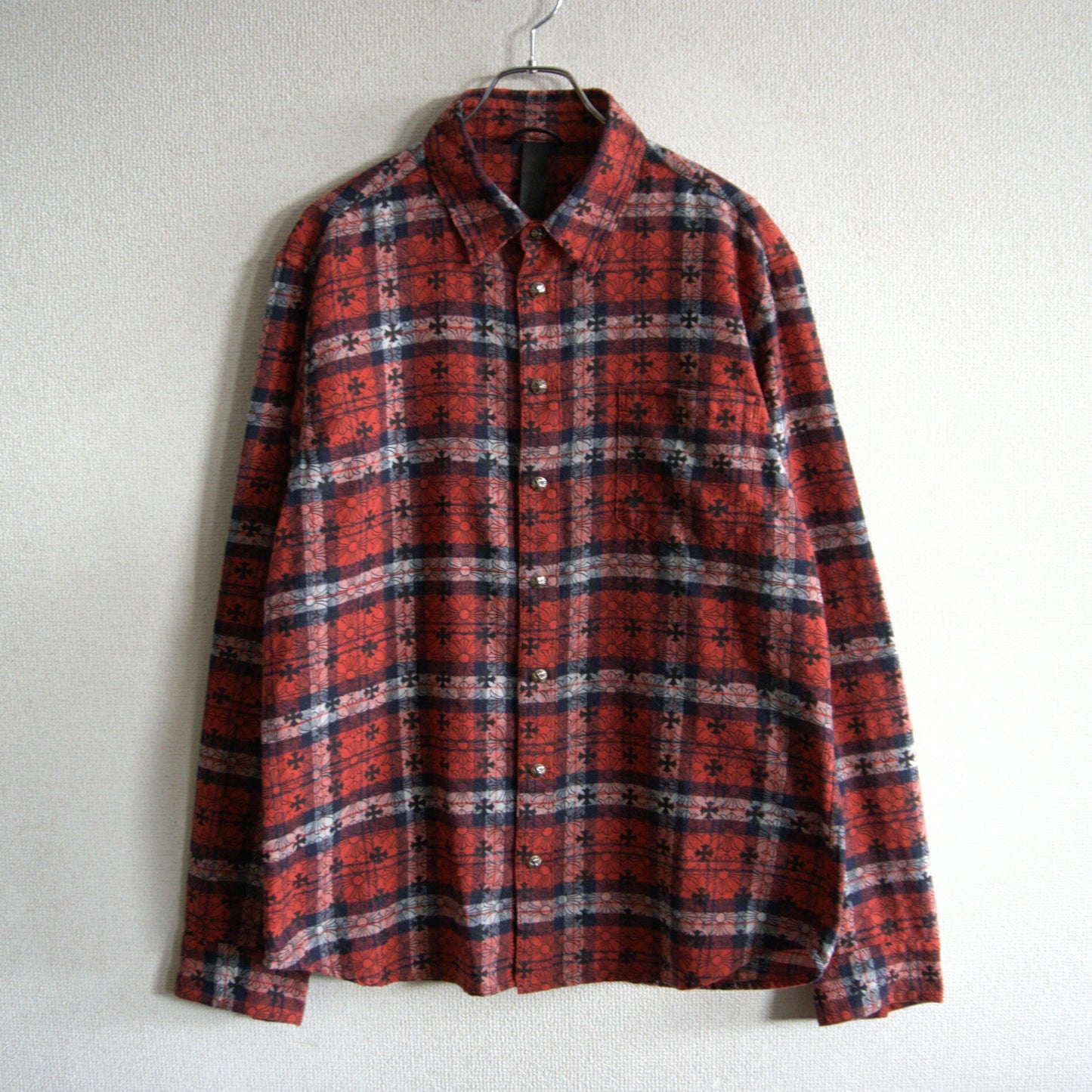 CHROME HEARTS Y NOT Loose Ends Check Shirt Size XL