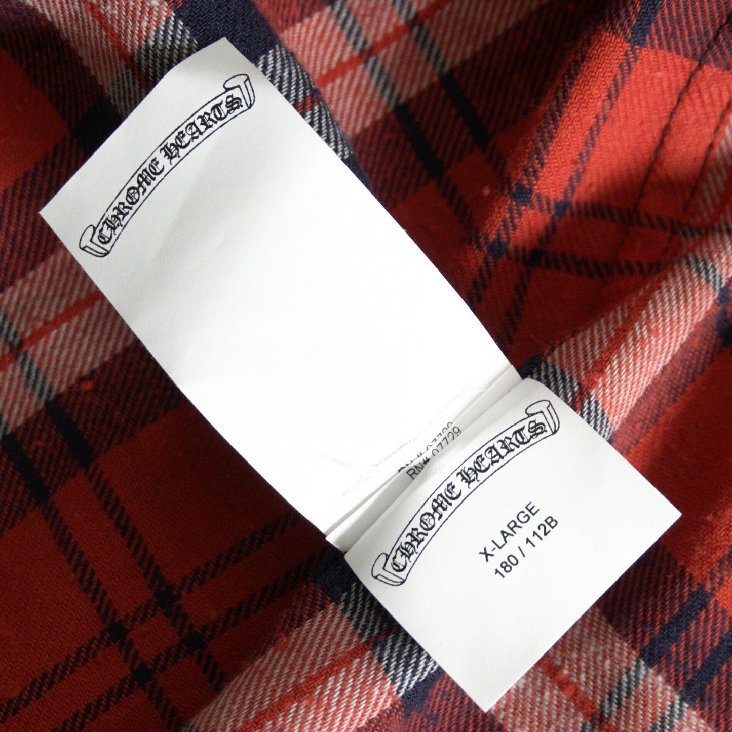 CHROME HEARTS Y NOT Loose Ends Check Shirt Size XL