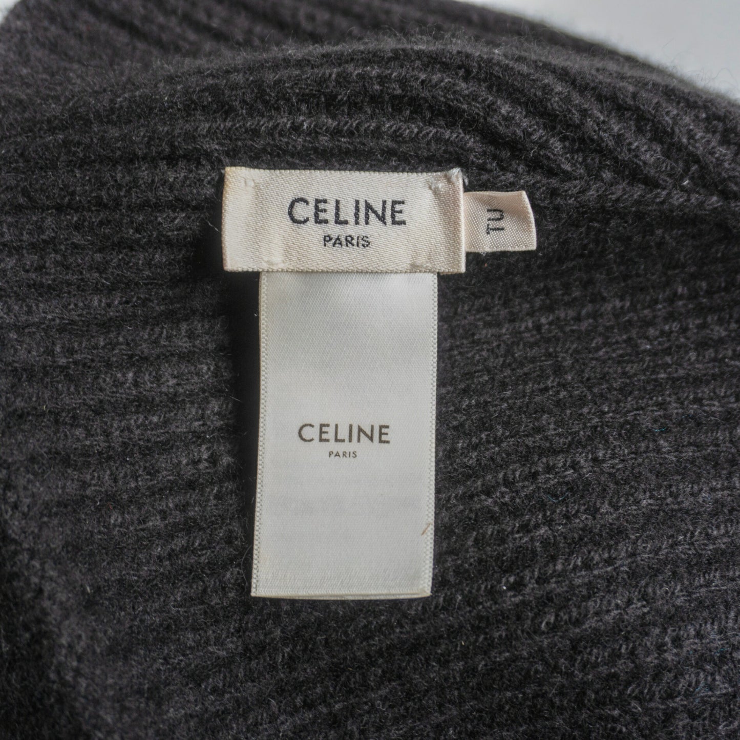 CELINE Triomphe Logo Cashmere Beanie