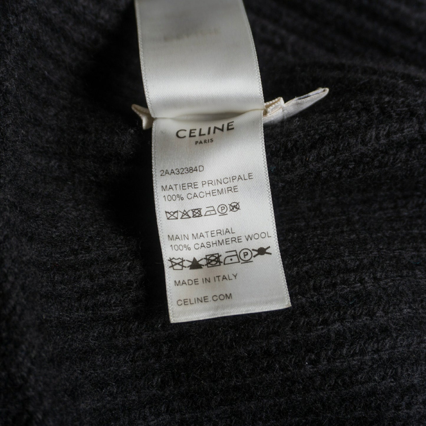 CELINE Triomphe Logo Cashmere Beanie