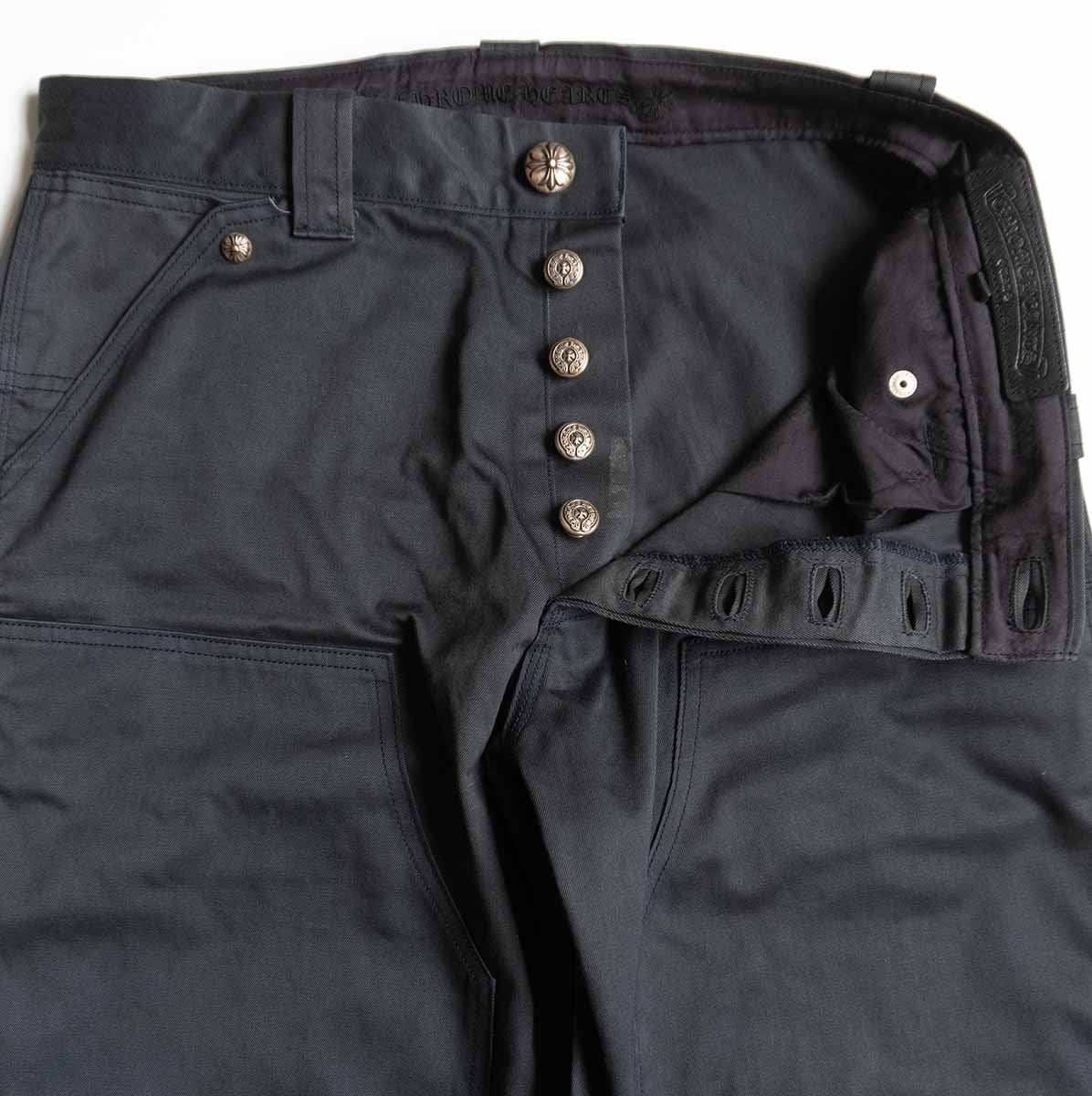 CHROME HEARTS Carpenter Cross Ball Button Denim Size 33