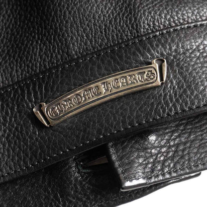 CHROME HEARTS CLASSIC JEAN VJ Leather Western Jkt Size M