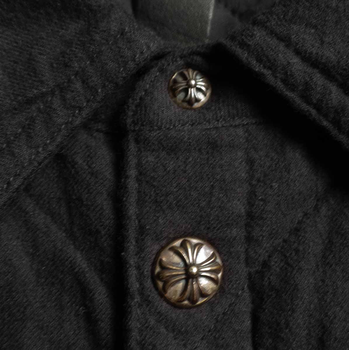 CHROME HEARTS Y NOT WORK DOG Quilted Cotton Jacket Size L
