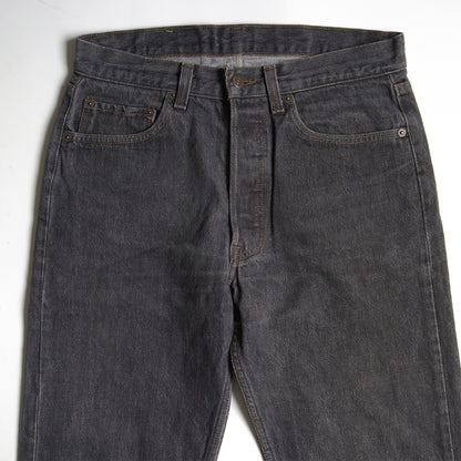LEVI'S 80s 501 Pre-Dyed Black Denim Pants Size 32×34
