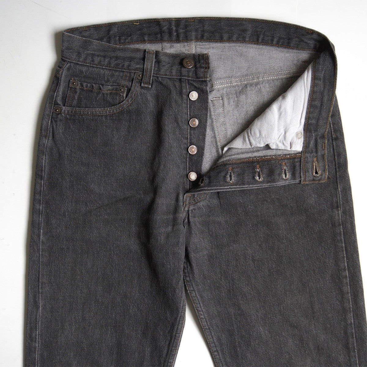 LEVI'S 80s 501 Pre-Dyed Black Denim Pants Size 32×34