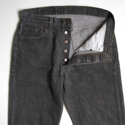 LEVI'S 80s 501 Pre-Dyed Black Denim Pants Size 32×34