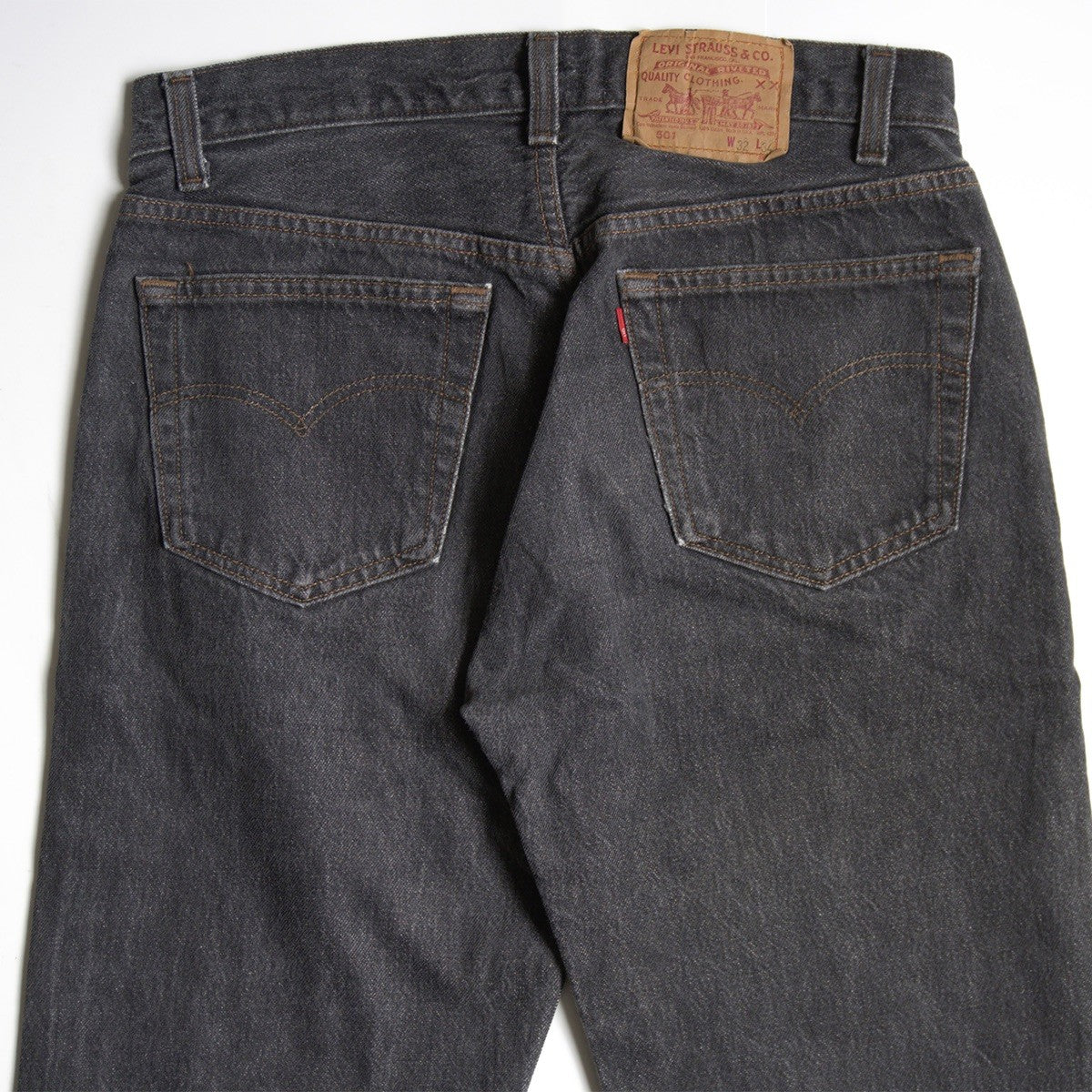 LEVI'S 80s 501 Pre-Dyed Black Denim Pants Size 32×34