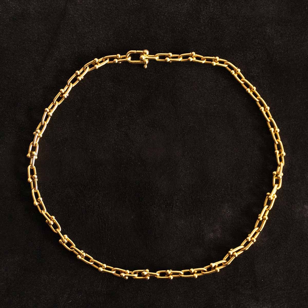 TIFFANY 18K Gold Hardware Small Link Necklace Size ONE SIZE