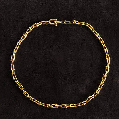 TIFFANY 18K Gold Hardware Small Link Necklace Size ONE SIZE