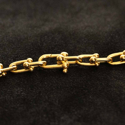 TIFFANY 18K Gold Hardware Small Link Necklace Size ONE SIZE
