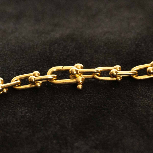 TIFFANY 18K Gold Hardware Small Link Necklace Size ONE SIZE