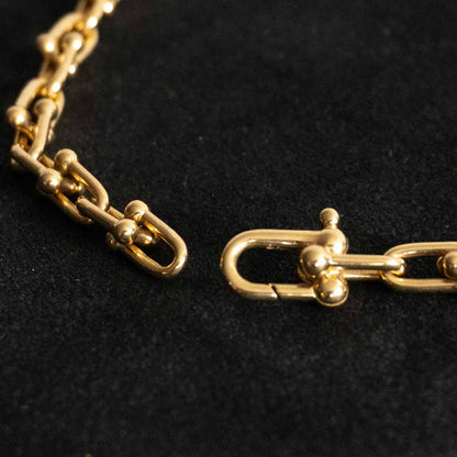 TIFFANY 18K Gold Hardware Small Link Necklace Size ONE SIZE