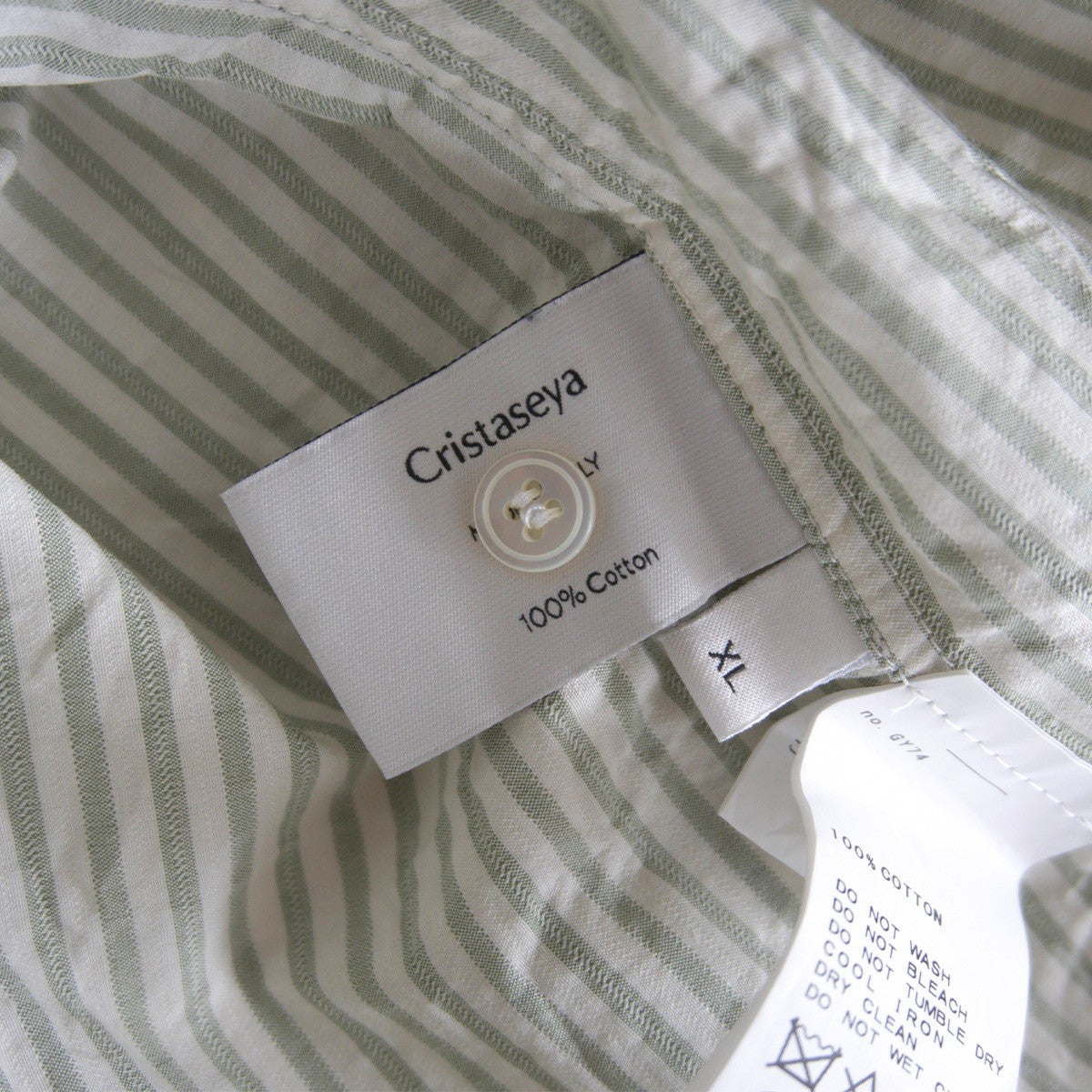 CRISTASEYA Cotton Stripe Relaxed Fit Shirt Size XL