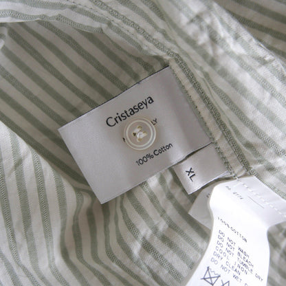 CRISTASEYA Cotton Stripe Relaxed Fit Shirt Size XL