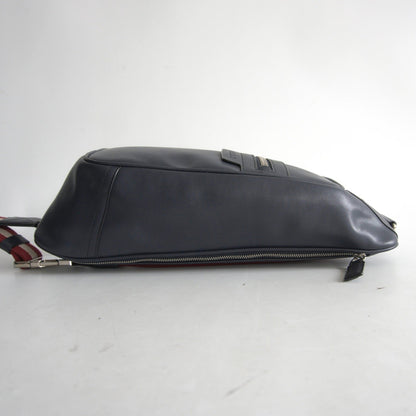 BALLY Trainspotting Leather Body Bag Navy Size ONE SIZE