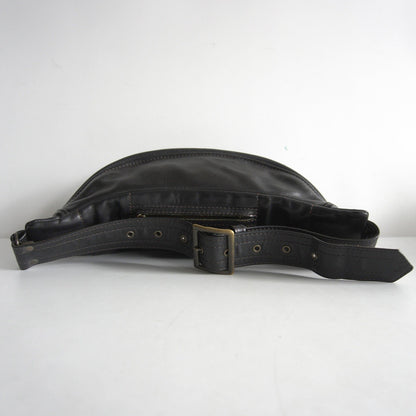 KADOYA HEAD FACTORY Black Leather Waist Bag Size ONE SIZE