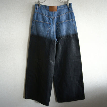 ALEXANDER WANG Serge Coated Wide Leg Jeans Size 30