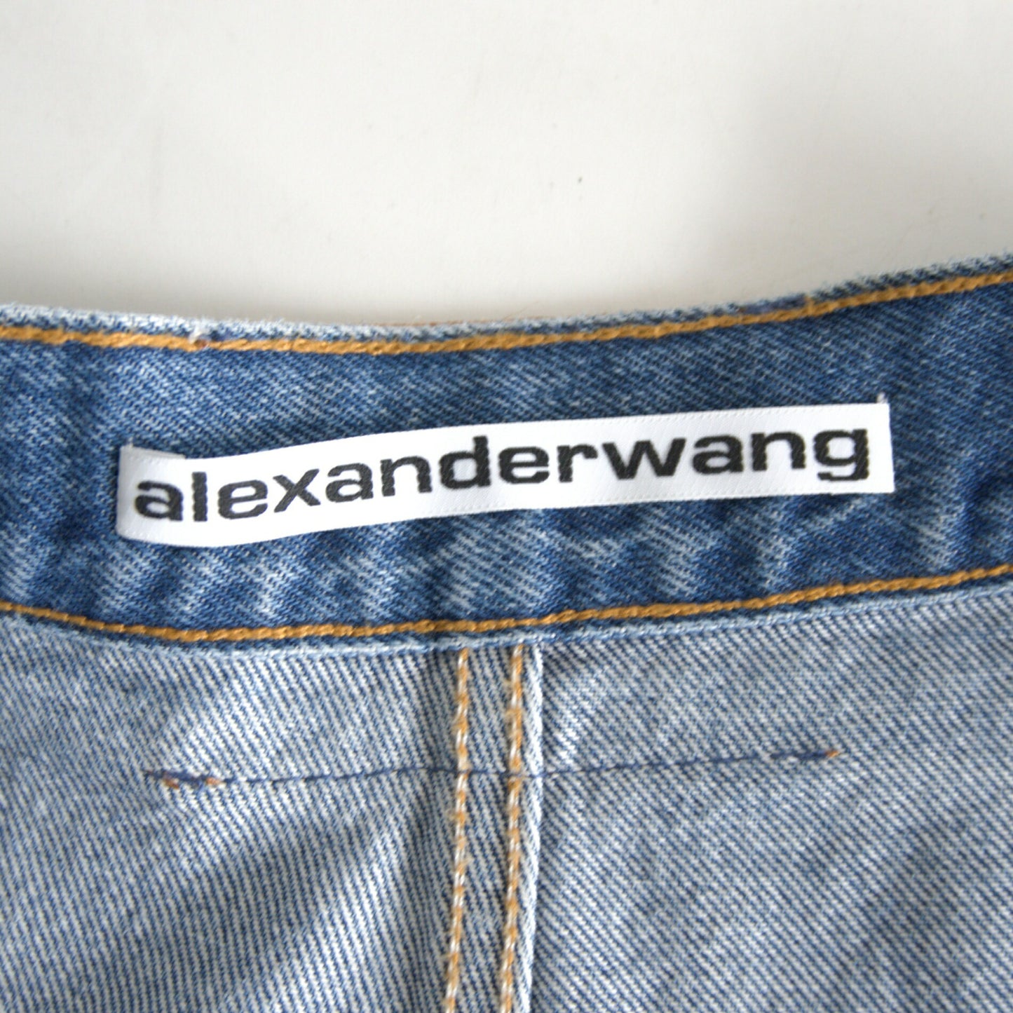 ALEXANDER WANG Serge Coated Wide Leg Jeans Size 30