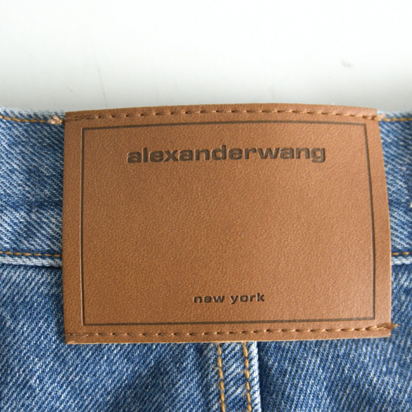 ALEXANDER WANG Serge Coated Wide Leg Jeans Size 30