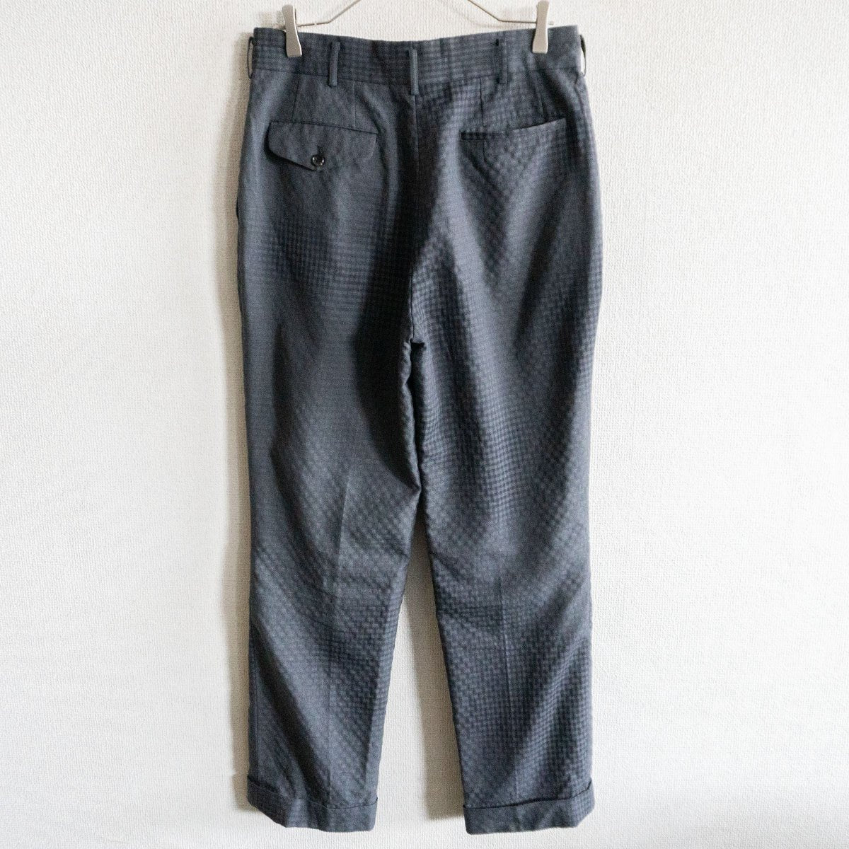 COMME des GARCONS HOMME 90s Faded Check Slacks Gray Size 32