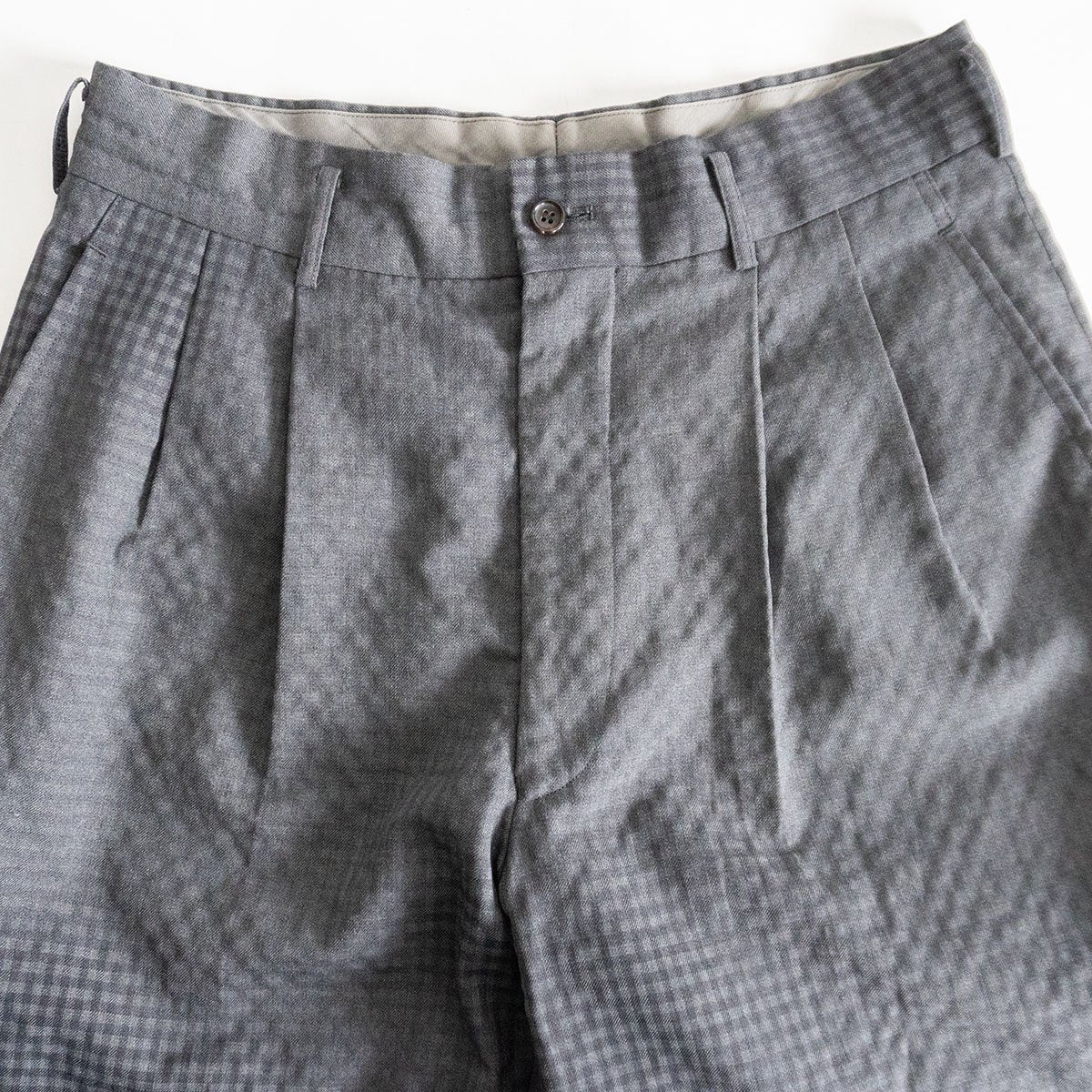 COMME des GARCONS HOMME 90s Faded Check Slacks Gray Size 32