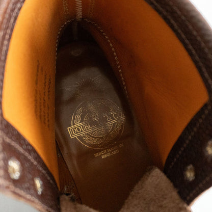 RRL Bowery Cap Toe Grained Leather Work Boots Brown Size 10