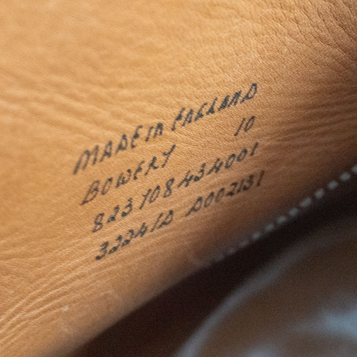 RRL Bowery Cap Toe Grained Leather Work Boots Brown Size 10