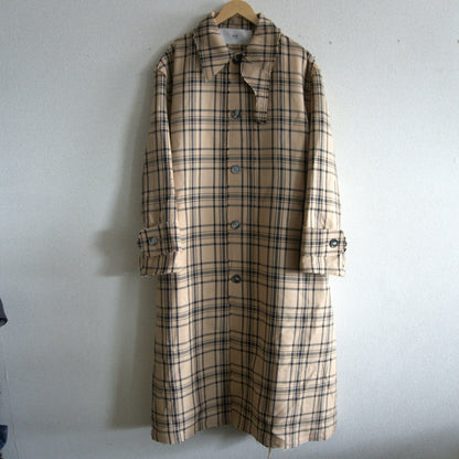 ami Alexandre Mattiussi Checked Belted Mac Coat Size L