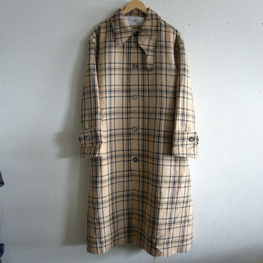 ami Alexandre Mattiussi Checked Belted Mac Coat Size L
