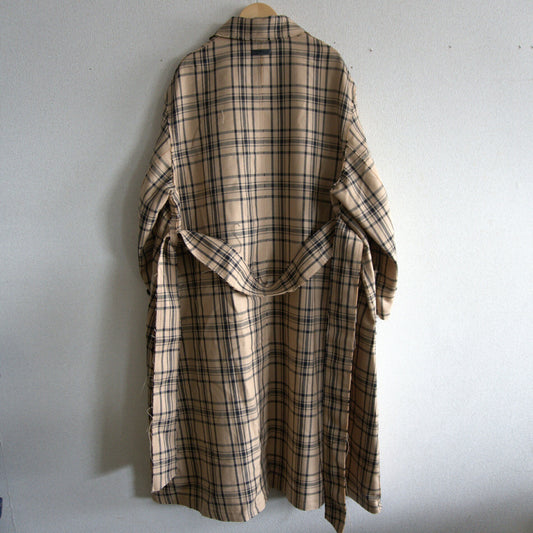 ami Alexandre Mattiussi Checked Belted Mac Coat Size L