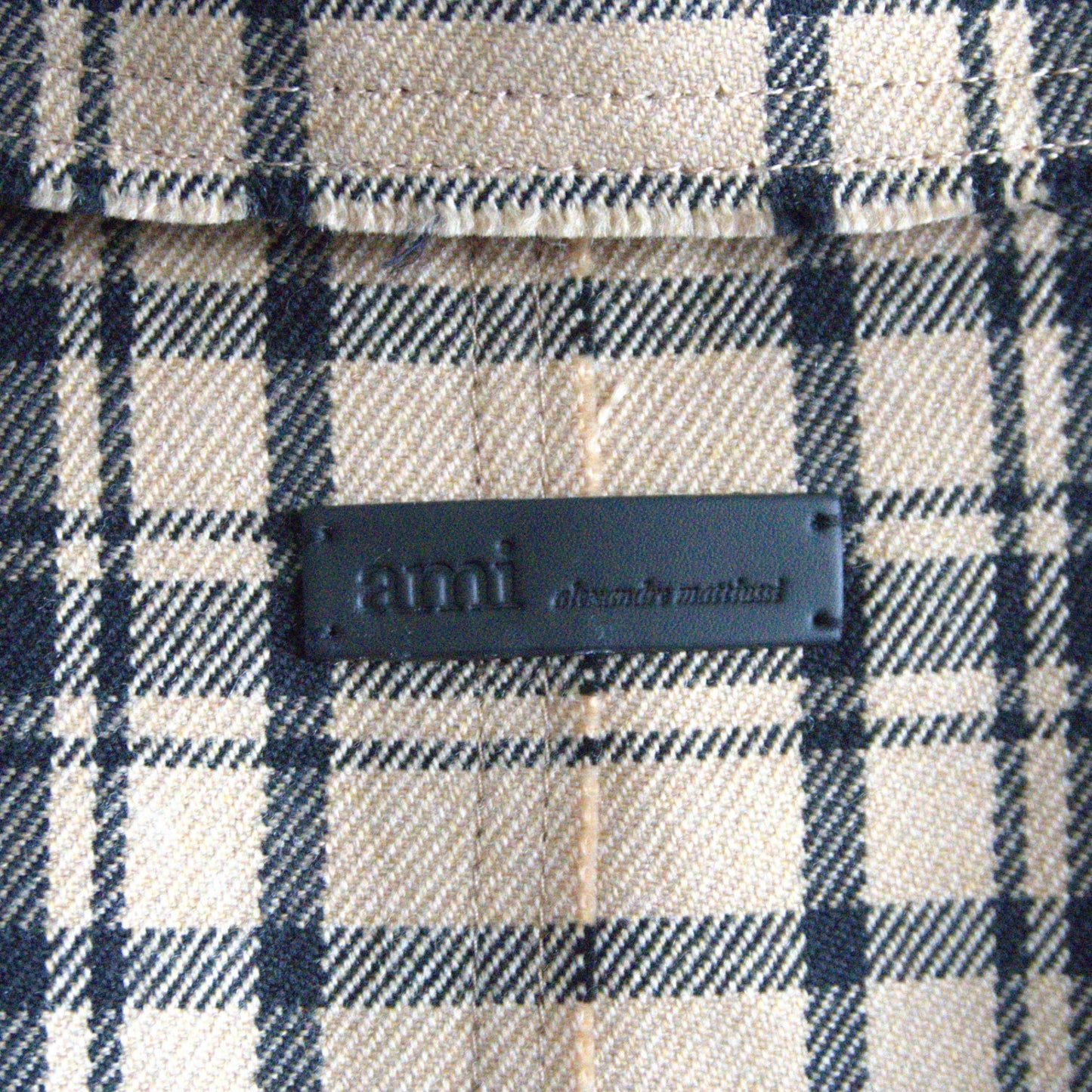 ami Alexandre Mattiussi Checked Belted Mac Coat Size L