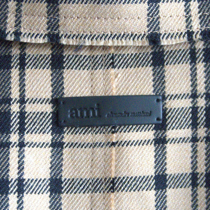 ami Alexandre Mattiussi Checked Belted Mac Coat Size L