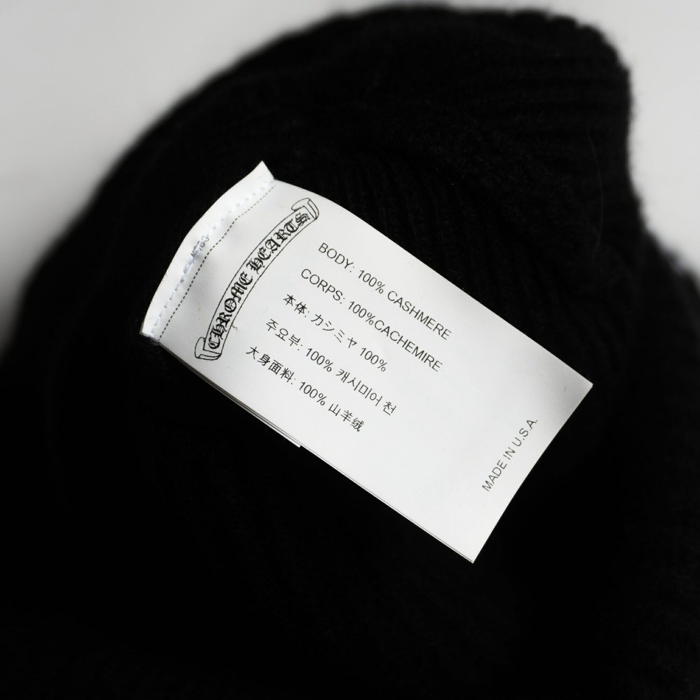 CHROME HEARTS Big Daddy Cashmere Knit Beanie Size ONE SIZE