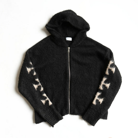 ASKYURSELF Oversized Zip Knit Hoodie Size XXL
