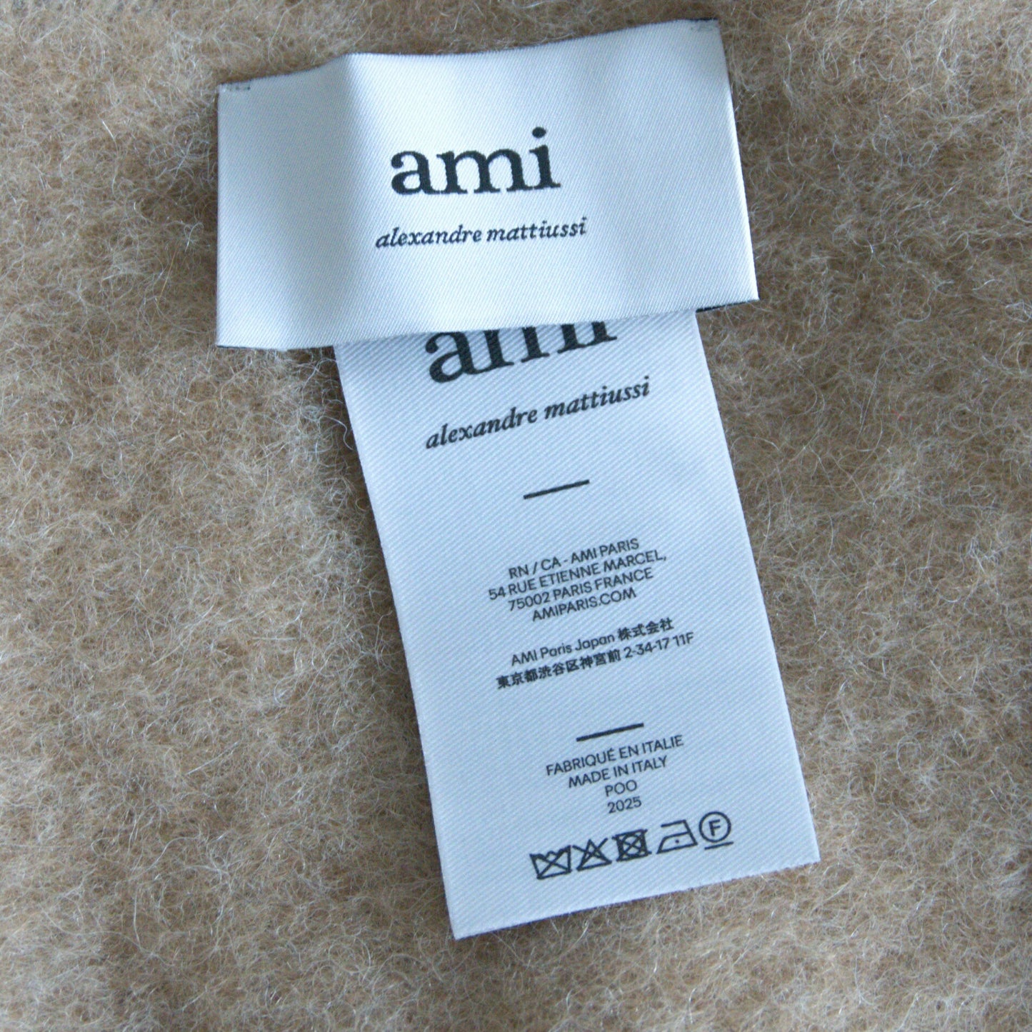 ami Alexandre Mattiussi Alpaca Fringe Scarf Size ONE SIZE