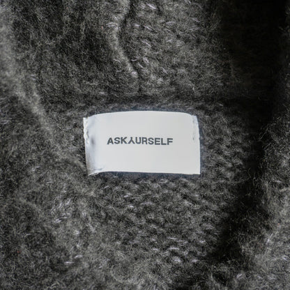 ASKYURSELF Oversized Zip Knit Hoodie Size XXL
