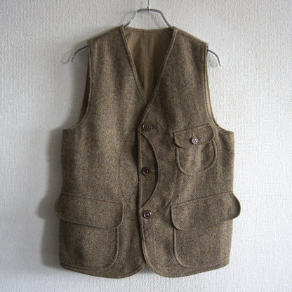 RRL Reversible Herringbone Tweed Hunting Vest Size XS